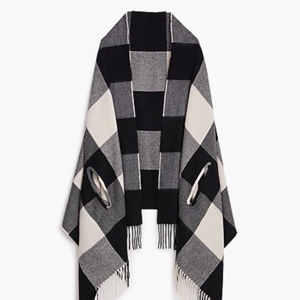 J. Crew plaid cape scarf
